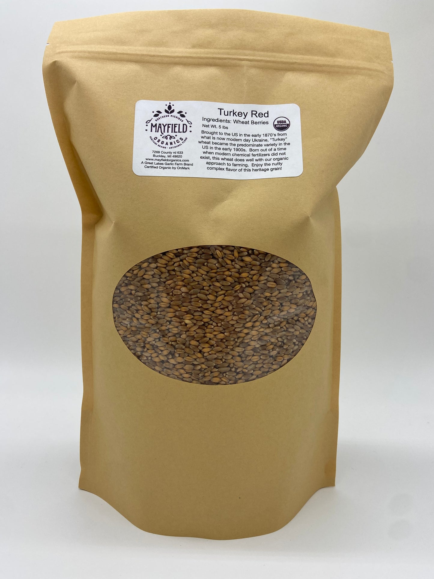 Turkey Red Hard Red Winter Wheat - Whole Berries - Certified Organic